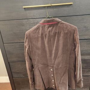 Brooks Brothers Brown Women's Blazer with Red Accent